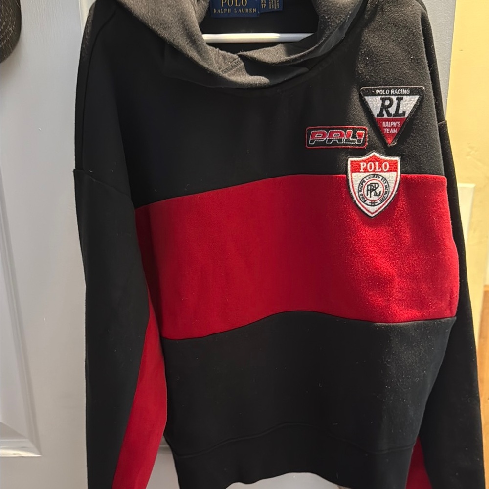 Polo Ralph Lauren Black and Red Hoodie